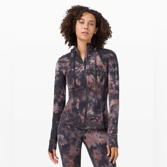 Lululemon Hooded Define Jacket *Nulu in Diamond Dye Graphite Grey Pink Pastel 4 - Picture 1 of 8